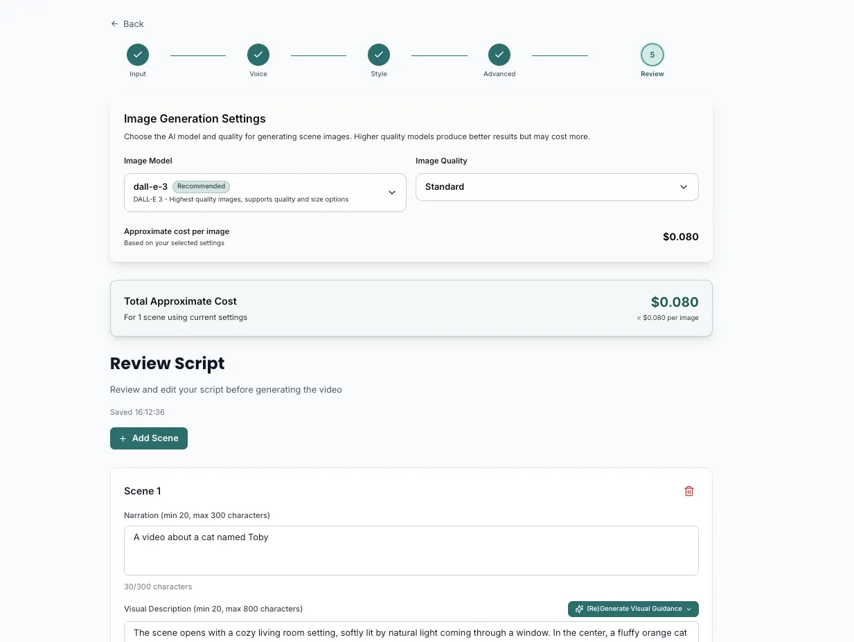 Script editor in FeedScape