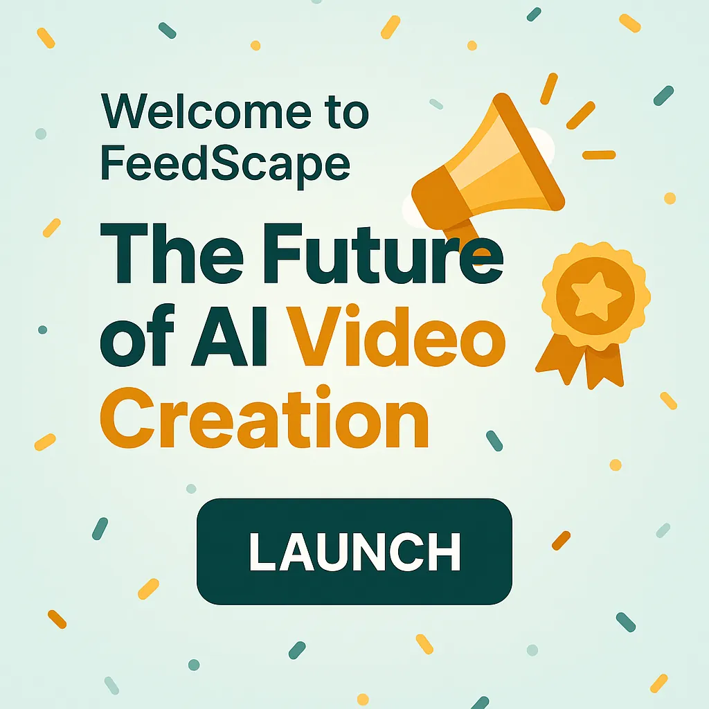 FeedScape platform overview - dashboard and video creation interface